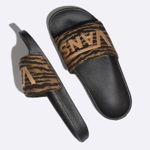 Vans Bayan Sandalet Woven Tiger Slide-On Siyah Yeni Sezon | 97564-775